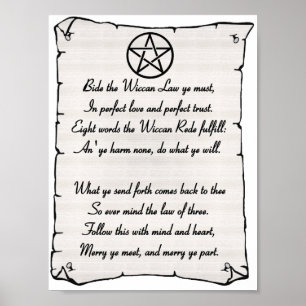 Wiccan Rede Poster