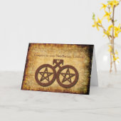 Wiccan rustikale Handfasting Karte für (Gelbe Blume)