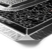 Wiccan Silver Cresent Moon & Pentagramm Poster (Ecke)