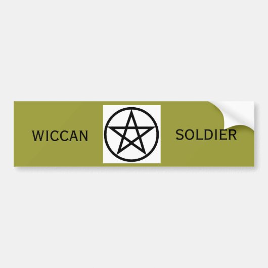 Wiccan Soldat-Autoaufkleber Autoaufkleber (Vorne)