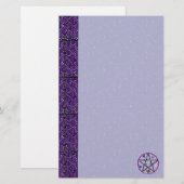 Wiccan Star und Schmetterlinge Briefpapier (Vorne/Hinten)