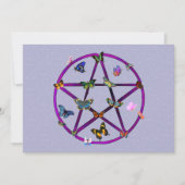 Wiccan Stern und Schmetterlinge Einladung (Vorderseite)