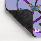 Wiccan Stern und Schmetterlinge Mousepad (Ecke)