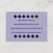 Wiccan Stern und Schmetterlinge Visitenkarte (Rückseite)