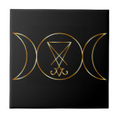 Wiccan Symbol, dreifache Göttin Fliese (Vorderseite)