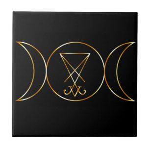 Wiccan Symbol, dreifache Göttin Fliese
