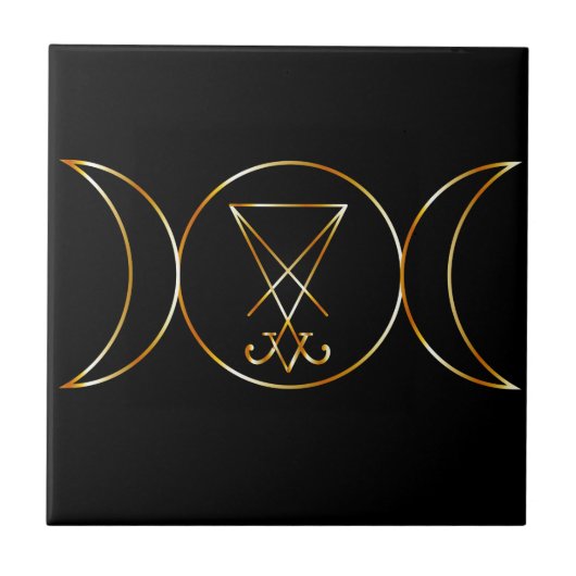 Wiccan Symbol, dreifache Göttin Fliese (Vorderseite)