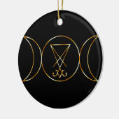 Wiccan Symbol, dreifache Göttin Keramik Ornament (Links)