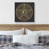 Wiccan-Symbol Leinwanddruck (Insitu (Schlafzimmer))