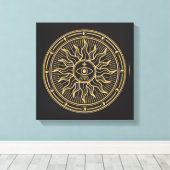 Wiccan-Symbol Leinwanddruck (Insitu (Holzboden))