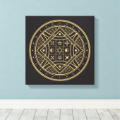 Wiccan-Symbol Leinwanddruck (Insitu (Holzboden))