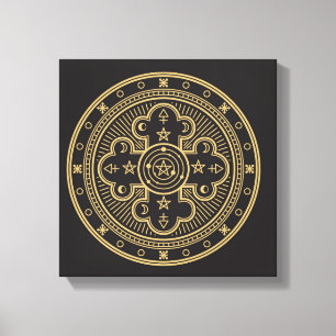 Wiccan-Symbol Leinwanddruck