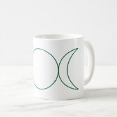 Wiccan Symbol Line Art Tasse (VorderseiteRechts)