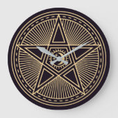 Wiccan Symbols Große Wanduhr (Vorderseite)