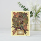 Wiccan Wheel mit Pentagramm Postkarte (Stehend Vorderseite)
