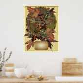 Wiccan Wheel mit Pentagramm Print Poster (Küche)