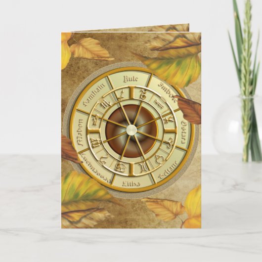 Wiccan Wheel of the Year Greetings Card Karte (Vorderseite)