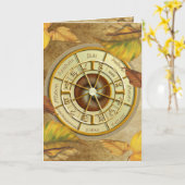 Wiccan Wheel of the Year Greetings Card Karte (Gelbe Blume)