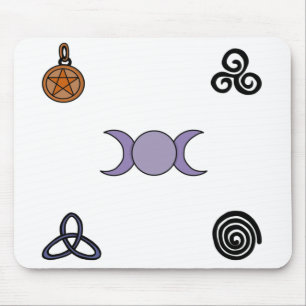 Wiccanische und heidnische Symbole Mousepad