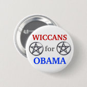Wiccans für Knopf Obama 2012 Button (Vorne & Hinten)