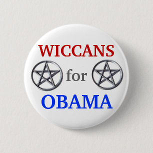 Wiccans für Knopf Obama 2012 Button