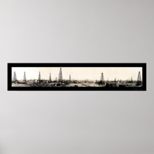 Wichita City TX Oil Foto 1919 Poster