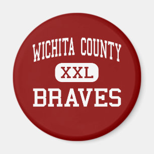 Wichita County - Braves - Jüngeres - Leoti Kansas Magnet