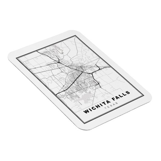 Wichita Falls Map Magnet (Rechte Seite)