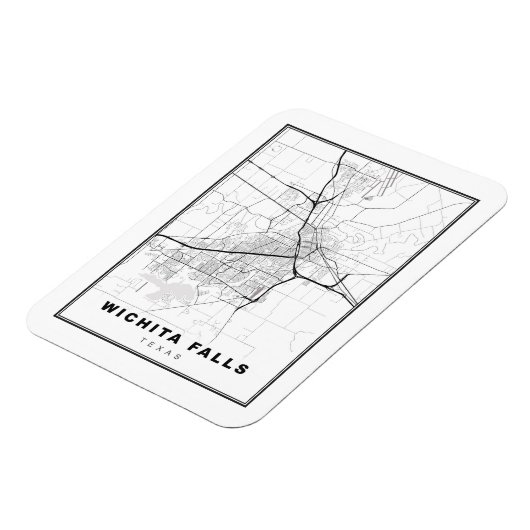 Wichita Falls Map Magnet (Linke Seite)