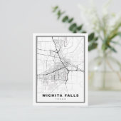 Wichita Falls Map Postkarte (Stehend Vorderseite)
