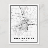 Wichita Falls Map Postkarte (Vorderseite)
