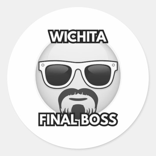 Wichita Final Boss Funny Sticker (Vorderseite)