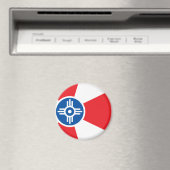 Wichita-Flagge Magnet (In Situ (Geschirrspüler))