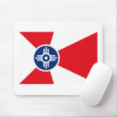 Wichita-Flagge Mousepad (Mit Mouse)