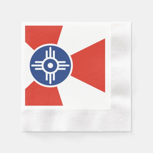 Wichita-Flagge Serviette (Vorderseite)