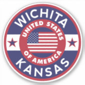 WICHITA, Kansas Aufkleber (Vorderseite)