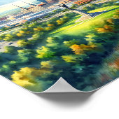 Wichita Kansas Famous Travel Places Aquarell Poster (Ecke)