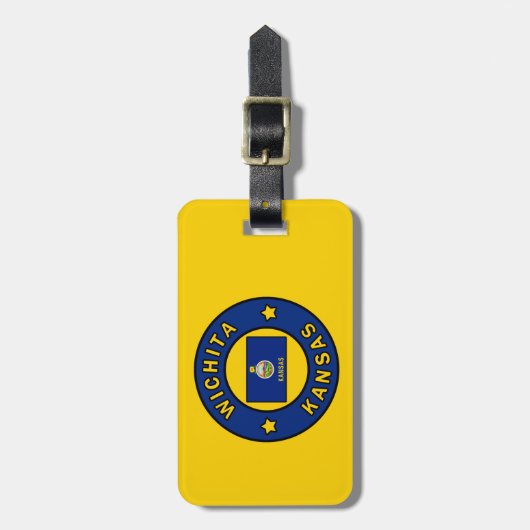 Wichita Kansas Gepäckanhänger (Vorderseite vertikal)