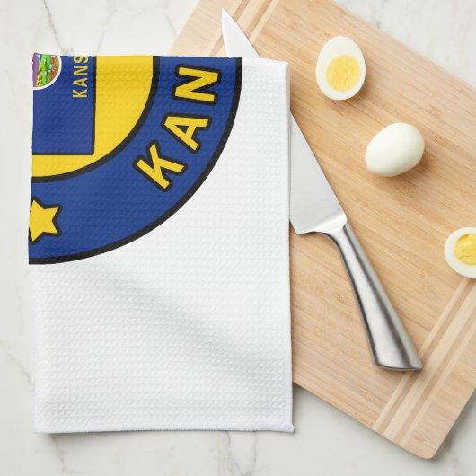 Wichita Kansas Geschirrtuch (Viertel Falte)