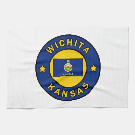 Wichita Kansas Geschirrtuch (Horizontal)