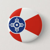 Wichita Kansas ICT Flag Button (Vorderseite)
