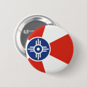 Wichita Kansas ICT Flag Button (Vorne & Hinten)