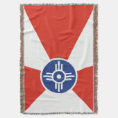 Wichita Kansas ICT Flag Decke (Vorderseite Vertikal)