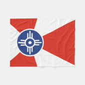 Wichita Kansas ICT Flag Fleecedecke (Vorderseite (Horizontal))