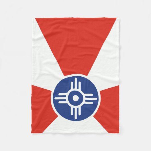 Wichita Kansas ICT Flag Fleecedecke (Vorderseite)