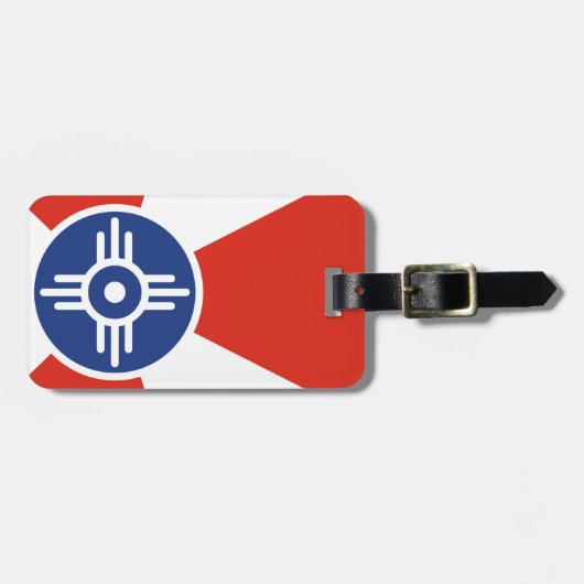 Wichita Kansas ICT Flag Gepäckanhänger (Vorderseite horizontal)