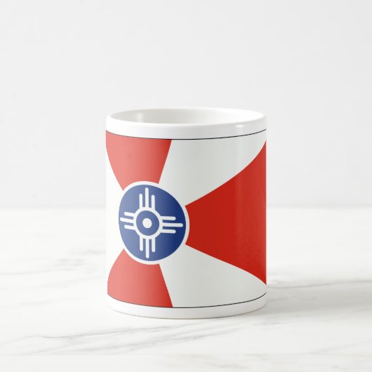 Wichita Kansas ICT Flag Kaffeetasse (Mittel)