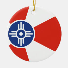 Wichita Kansas ICT Flag Keramikornament