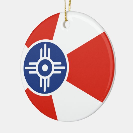Wichita Kansas ICT Flag Keramikornament (Links)