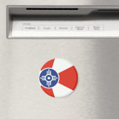 Wichita Kansas ICT Flag Magnet (In Situ (Geschirrspüler))